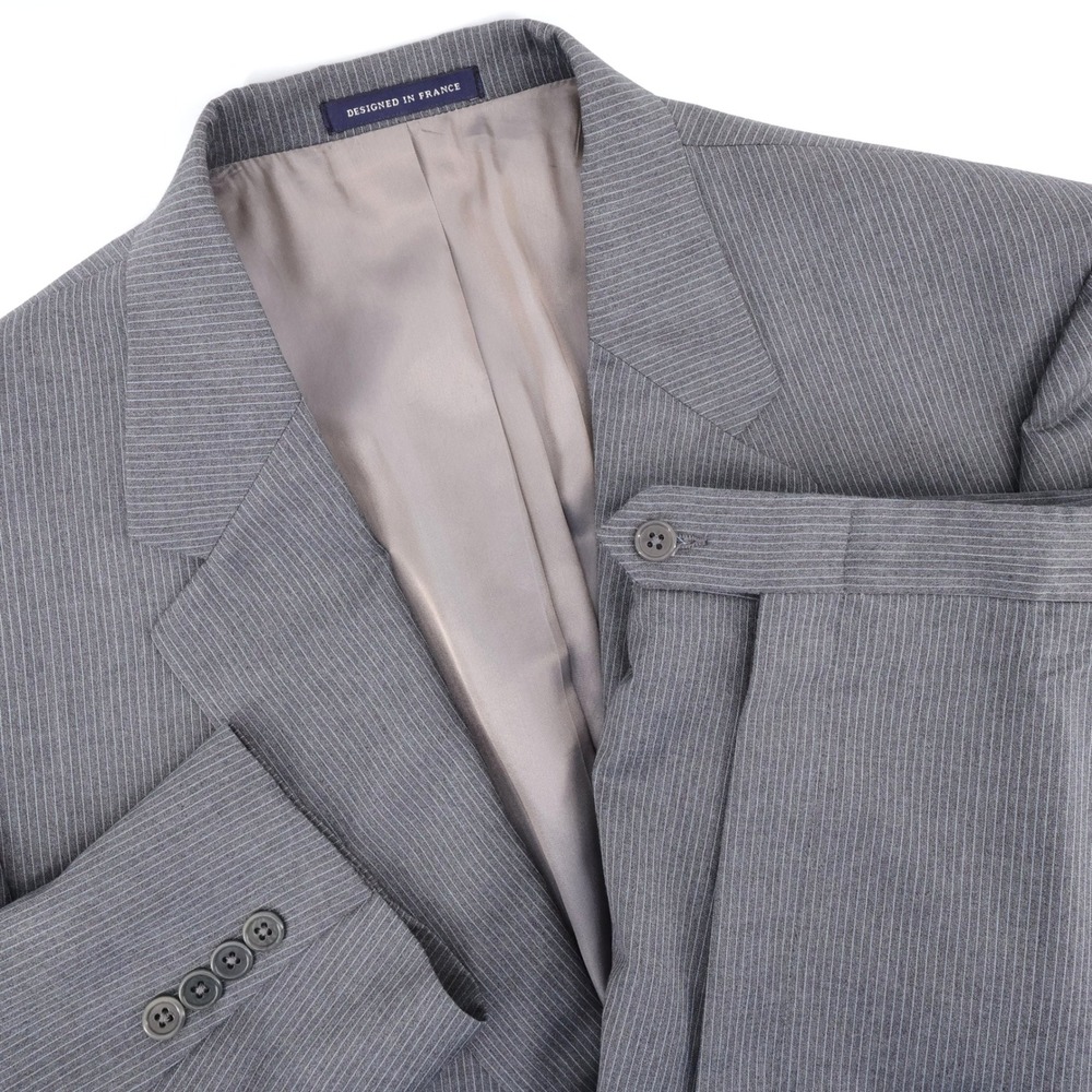 Daniel Cremieux‎ Loro Piana Pinstripe Suit Grey Mens 44R 34x29 - Minor Flaws